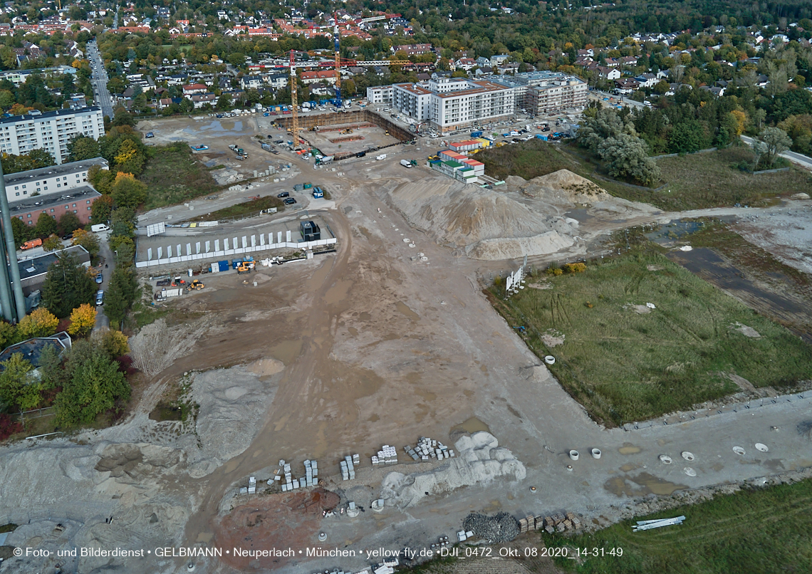 08.10.2020 - Baustelle Alexisquartier und Umgebung in Neuperlach 08.10.2020 - Baustelle Alexisquartier und Umgebung in Neuperlach
